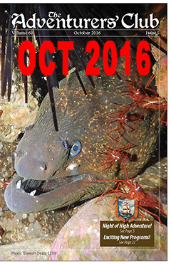 October 2016 Adventurers Club News Cover